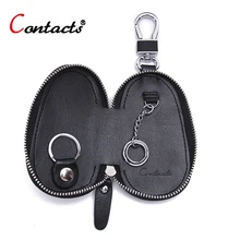 Контакта Мужская ключница из натуральной кожи Автомобильный ключ кошелек модные женские держатели для ключей Carteira кейс на молнии автомобильные Чехлы Брелок