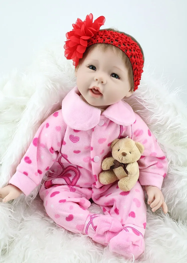

NPK 22Inch Silicone Reborn Babies Doll Bonecas Princesas Realistic Doll For Girl Toys Lifestyle For Christmas Gift