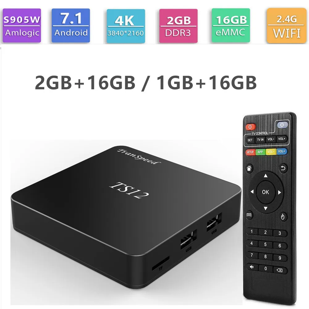 Android tv BOX S905W 2G 16G ТВ приемник 4K 2160P HDMI Wifi медиаплеер youtube Skype Netflix 3D видео Google Play Store