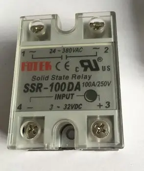 

24-380VAC to 3-32VDC 100A/250V SSR-100DA Solid State Relay Module with Plastic Cover