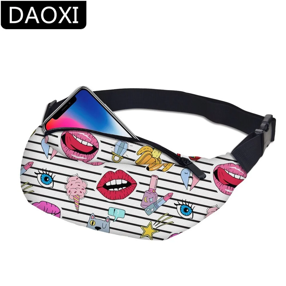 

DAOXI Emoji Fanny Packs girls Waist bag for Men Money Belt travelling Mobile Phone Bag DXYB-19