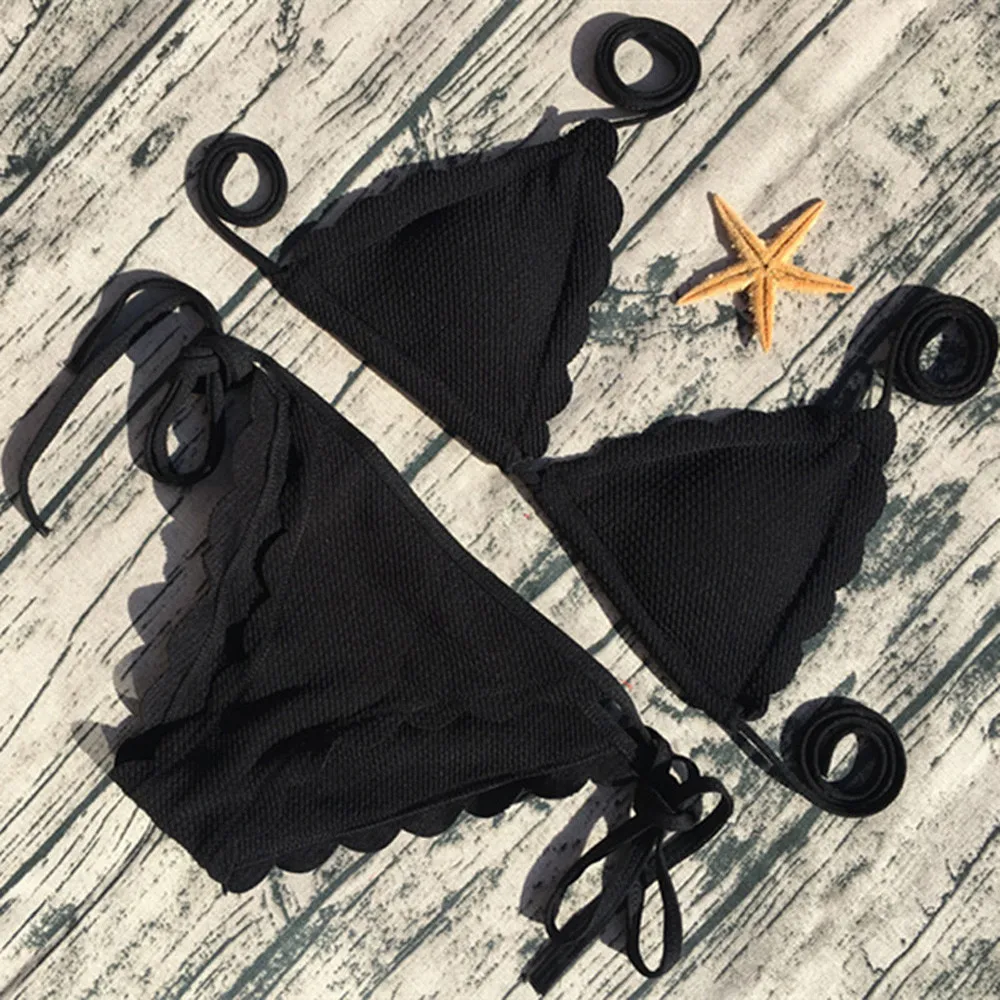 

Women Sexy Push-Up Padded Bra Beach Halter Bikini Set Swimsuit Swimwear PK/S swimwear women bikinis maillot de bain femme