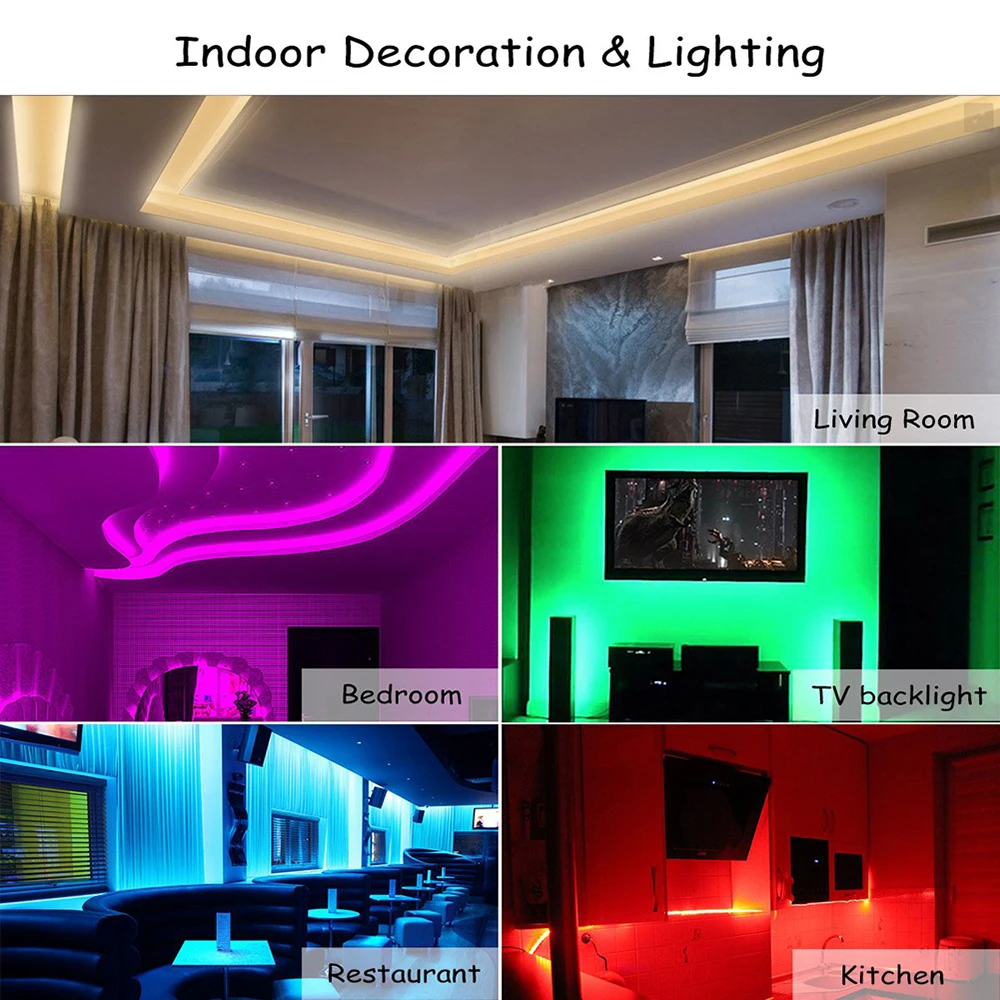 12 В светодиодные полосы света теплый белый/RGB/красный/зеленый/синий 16,4 фута лампочки на гибкой ленте SMD5050 лента световая лента для дома, вечерние