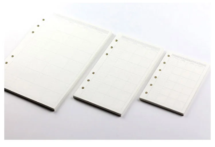 7 A5 A6 A7 Woodfree Printing Paper Planner Inner Pages For Filofax Creative Office Notebook Spiral Filler Papers Binder Inner Page