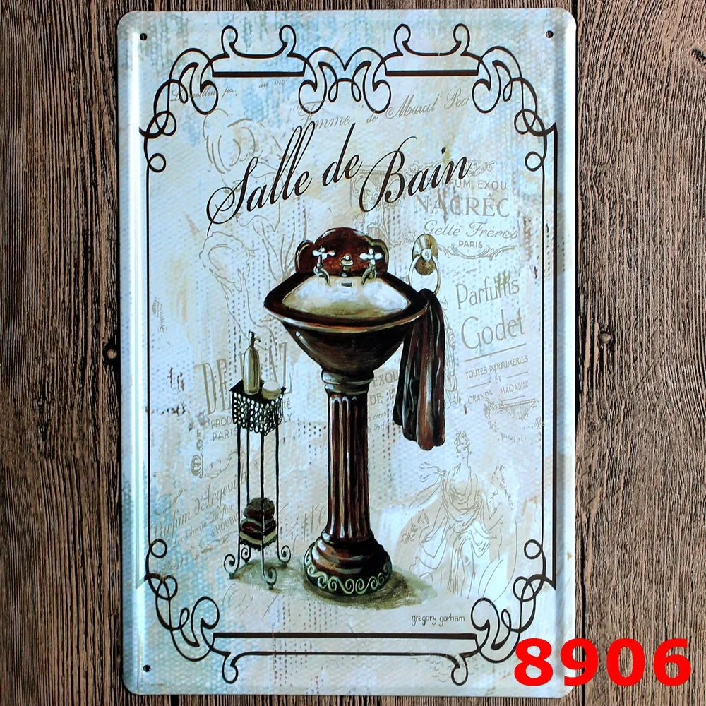 30X20CM wash basin Vintage Home Decor Tin Sign Wall Decor Metal Sign