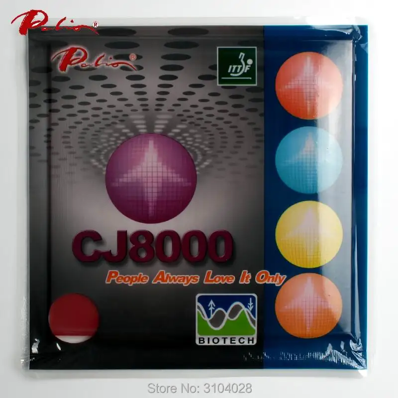 2Pcs Palio CJ8000 Table Tennis Ping Pong Racket Rubber Hardness 36-38° 