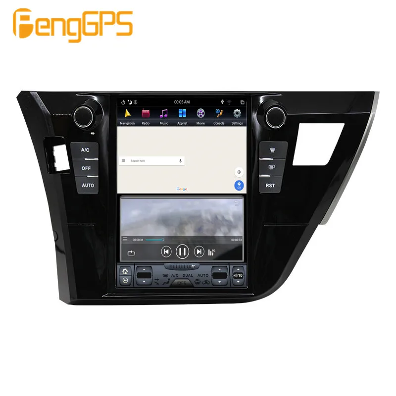 10,4 ''Тесла Android 9,0 PX6 4+ 64 Гб Встроенный DSP беспроводной CARPLAY Автомобильный мультимедийный радио для Toyota Corolla 2013- gps навигационный головное устройство без DVD плеера