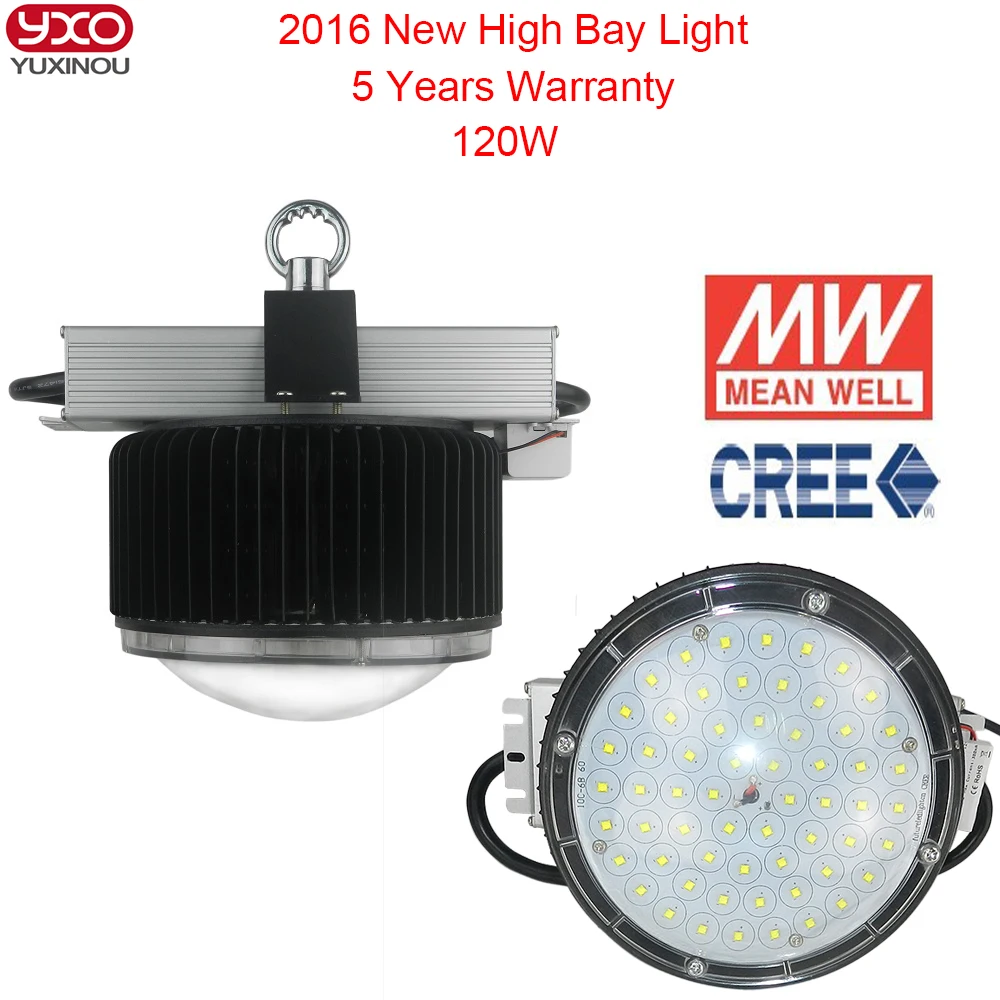 120 Вт светодиодный высокий свет залива с CREE XTE светодиодный S и означает хороший драйвер 120 Вт светодиодное промышленное освещение высокого качества светодиодные светильник для складских помещений