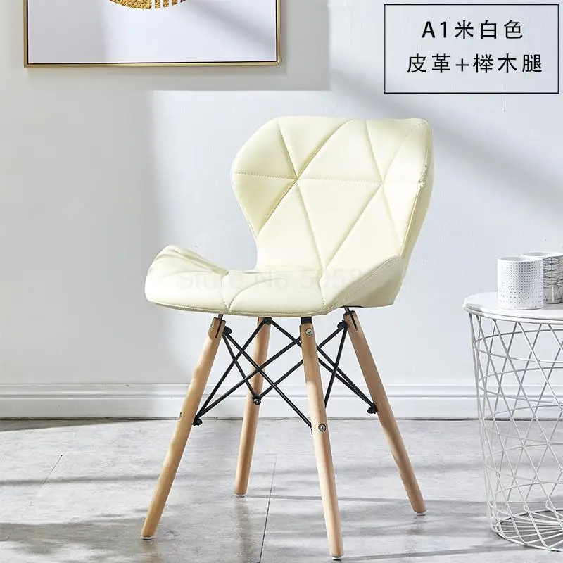 Стул для дома в скандинавском стиле, простой Красный Кофейный стул со спинкой, стул для маникюра, стул для туалетных принадлежностей, обеденный стул - Цвет: ml4