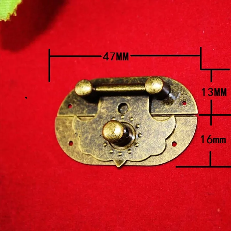 Bulk Latches Decorative Drawer Hasp Jewelry Wooden Box Suitcase Hasp Lock Latch With Screws