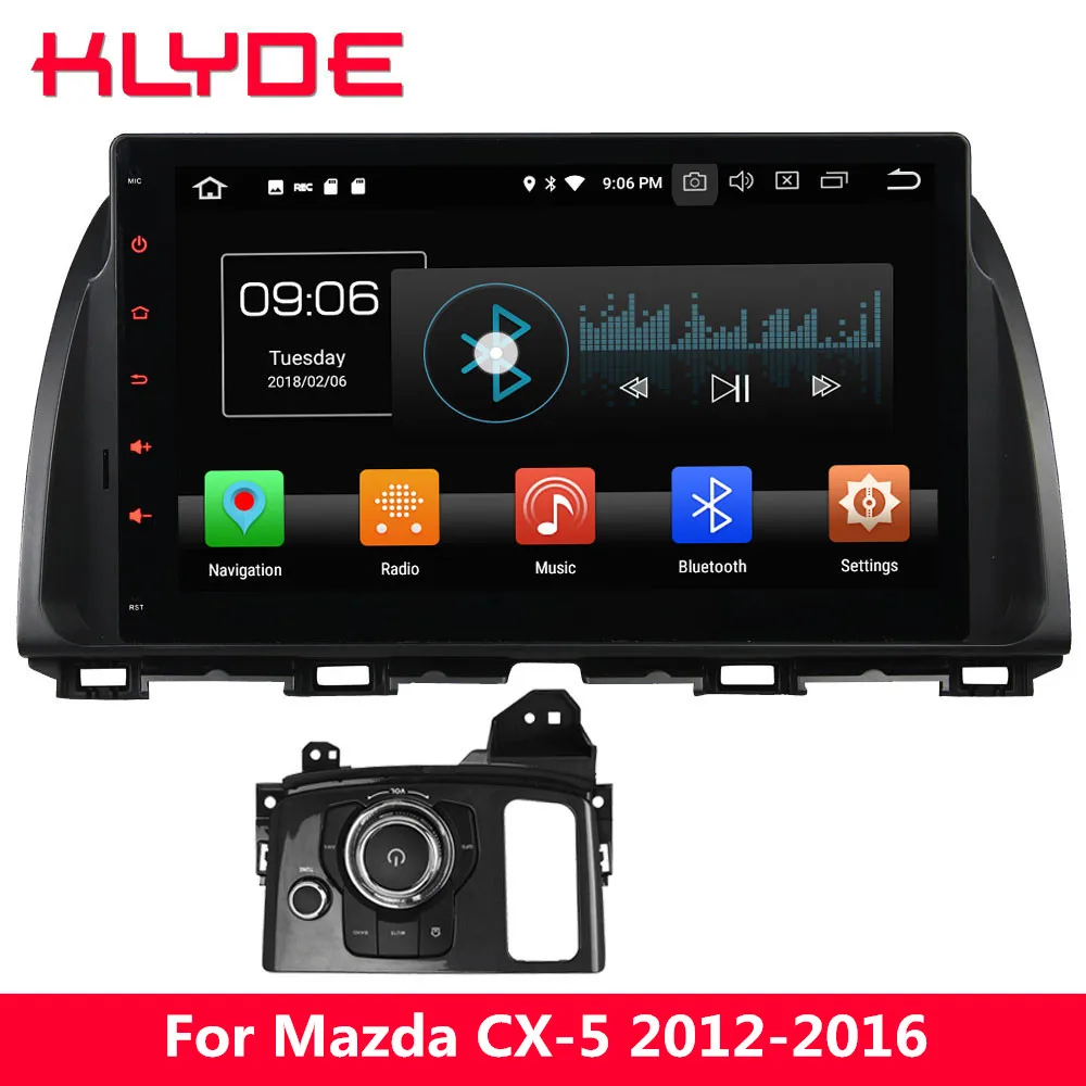

KLYDE 10.1'' IPS 4G Android 8.0 Octa Core 4GB RAM 32GB ROM BT AM Car DVD Multimedia Player Stereo Radio For Mazda CX-5 2012-2016