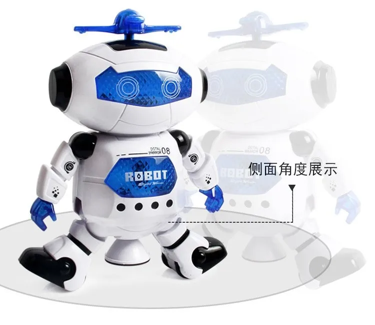 Детские игрушки, рождественский подарок, вращающаяся на 360 градусов электронная, Поющая, для танцев, умный космический робот, крутая музыкальная модель космонавта