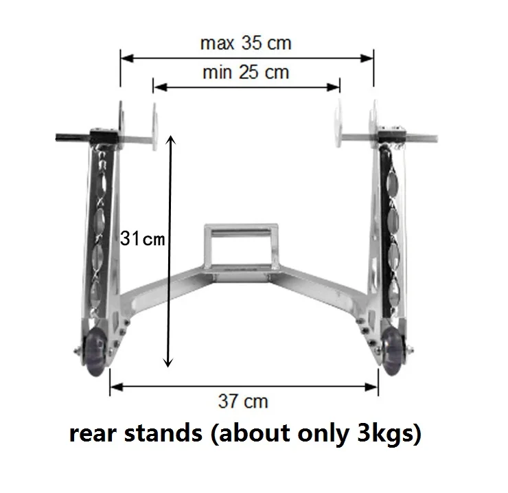 rear stands aluminum -size