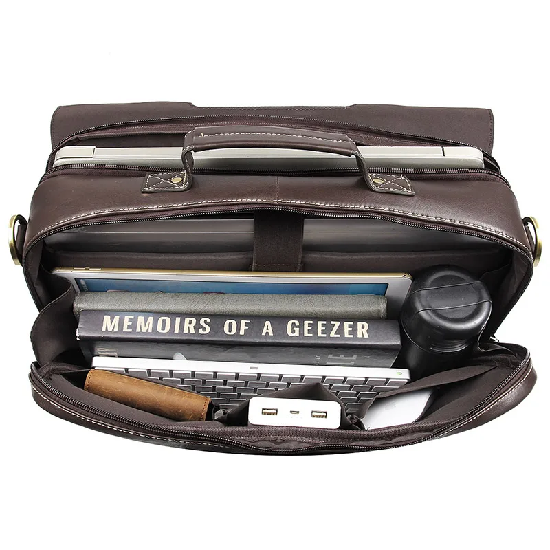 Nesitu винтажный шоколадный мужской портфель из натуральной кожи, сумка-мессенджер, деловая дорожная сумка 14 ''15,6'', мужской портфель для ноутбука M7396