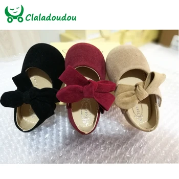 

0-4Y Baby Girls Genuine Leather Shoes Simple Pure Bowknot Black Infant Girls Flats Beige Princess Party Soft Dress Shoes Toddler