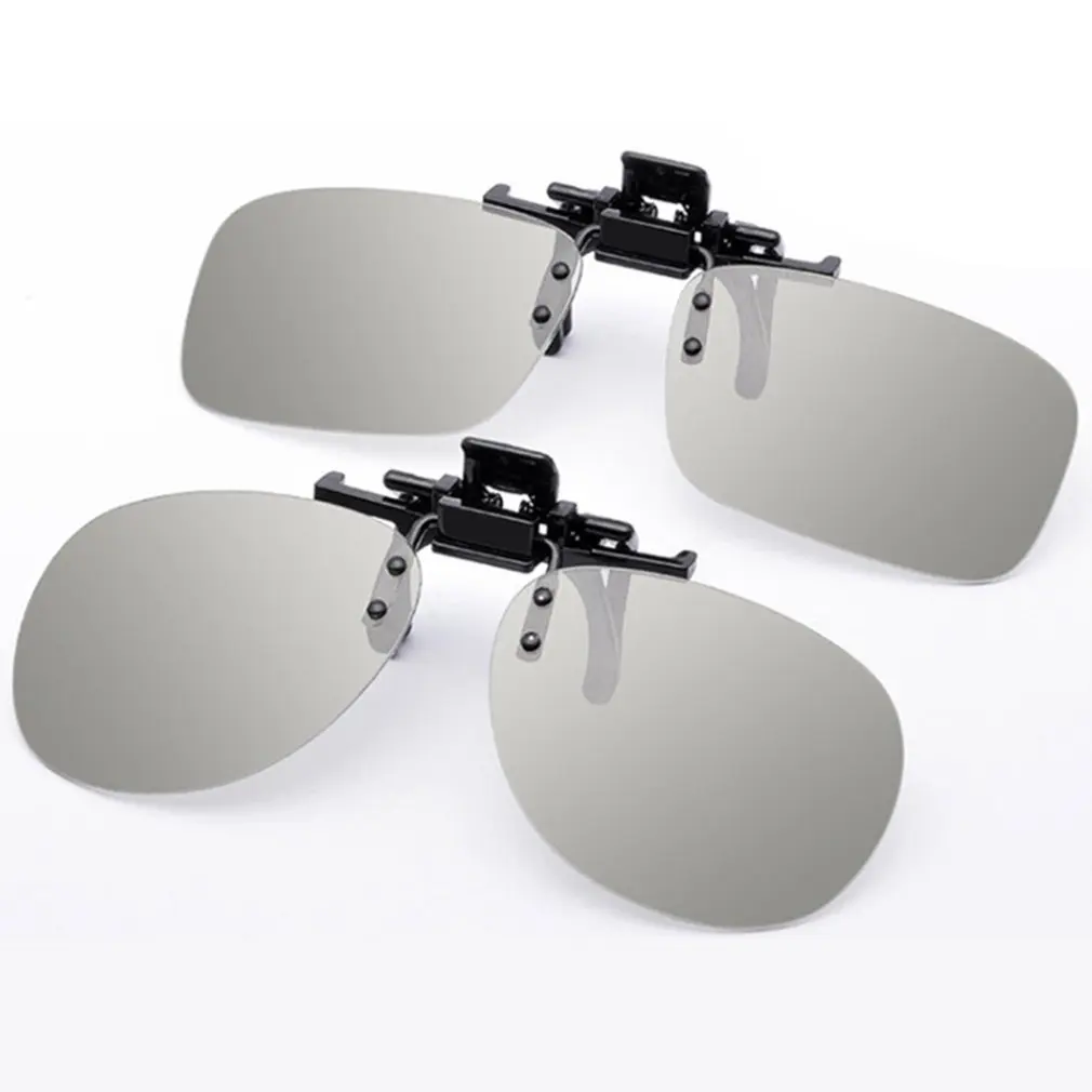 High Quality 1 PC Clip On type Passive Circular Square Polarized IMAX 3D IRealD 3D Glasses Clip for 3D TV Movie/Cinema