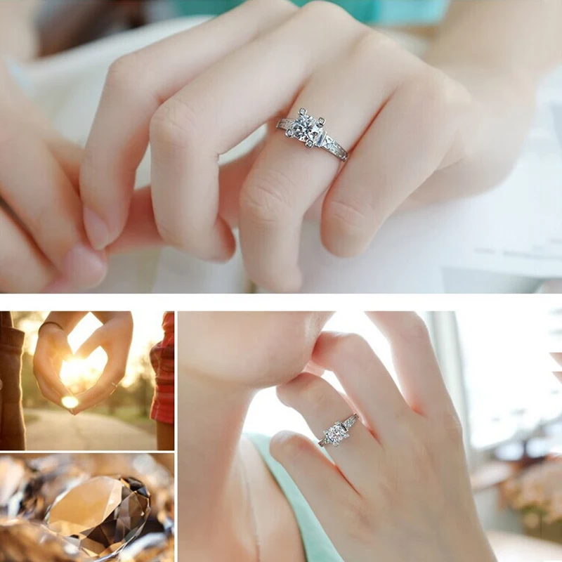 1 Pezzo Anello Elegante Con Zirconia Cubica Per Donna Per Matrimonio