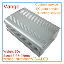 1 шт./лот алюминиевые профили инжектированные 6063-T5 алюминиевый корпус diy корпус 63*37*95 мм две панели доступны для соединительного устройства
