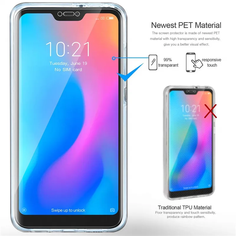 Чехол с полным покрытием 360 градусов для Xiaomi Mi 10 9 8 Lite Redmi 8A Note Pro 8T 9S двухсторонний