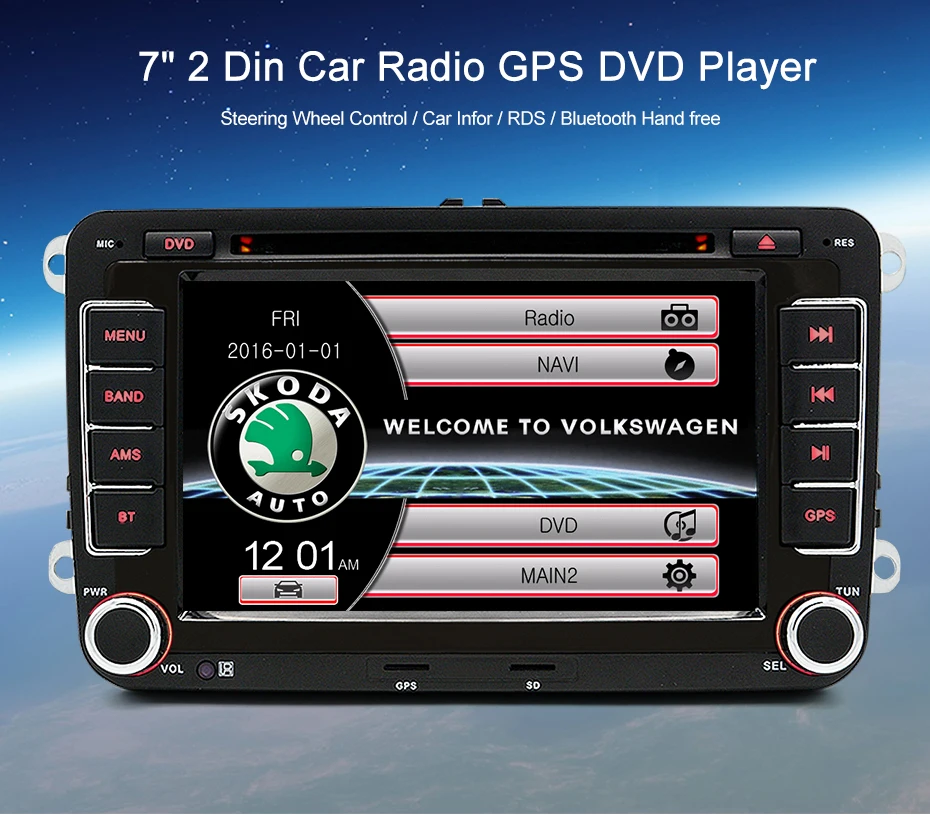 Awesafe 2 DIN 7 дюймов автомобиля Радио для Volkswagen VW Гольф 6 Touran Passat B7 Sharan Lavida поло с Navi GPS карты dvd-плеер