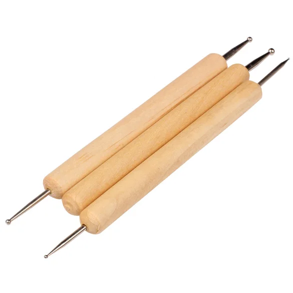 Copper Ball Stylus Tool Sets for Embossing Pattern Clay Sculpting Professional Perfect in