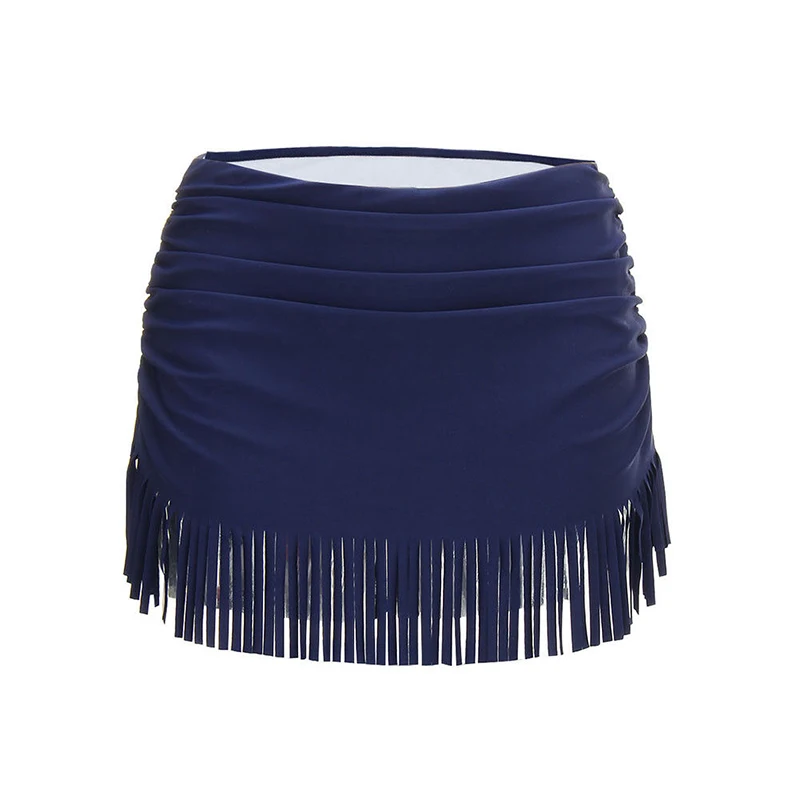 2019 Summer Beachwear Bathing Suit Swim Wear Mini Skirt Womens Beach Tassel Cover Up Skirt Ladies Swimming Trunks With Skirts