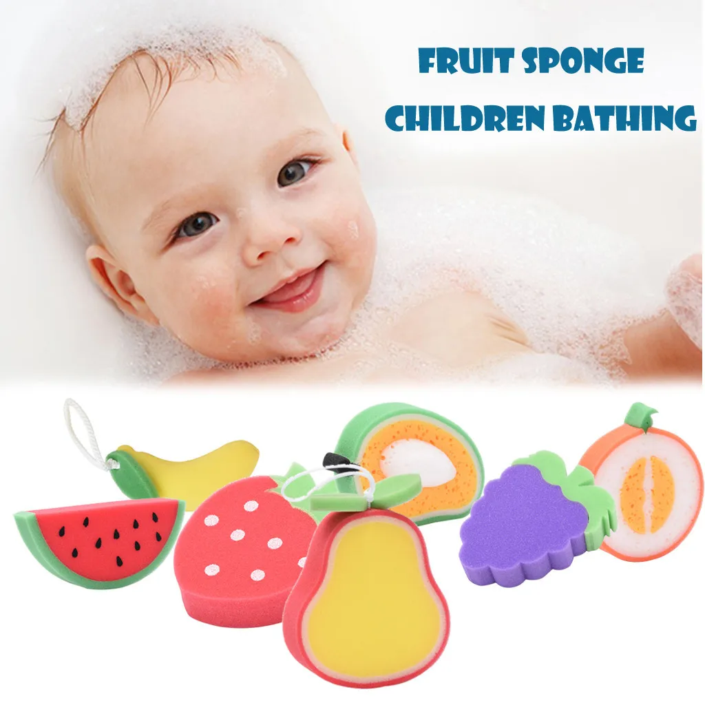 

Body Cleansing Bathing Sponge Fresh Fruit Shower Sponge Gift Children Cleaning Scrub Scrubber Bath Ball Bathroom Accessories Y