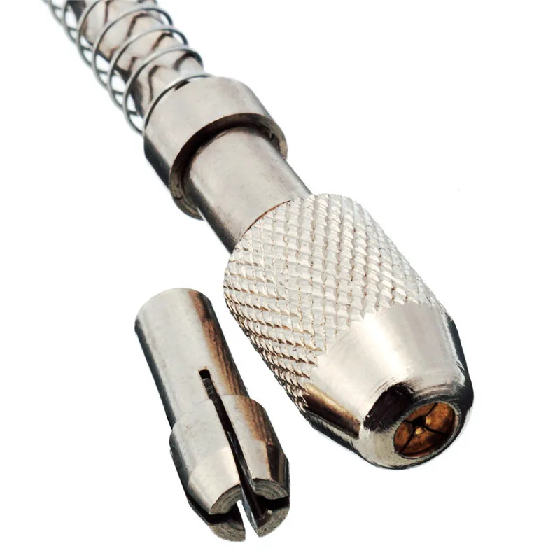 Горячая Распродажа 1 шт. мини штифт тиски дерево спираль ручная дрель патрон для