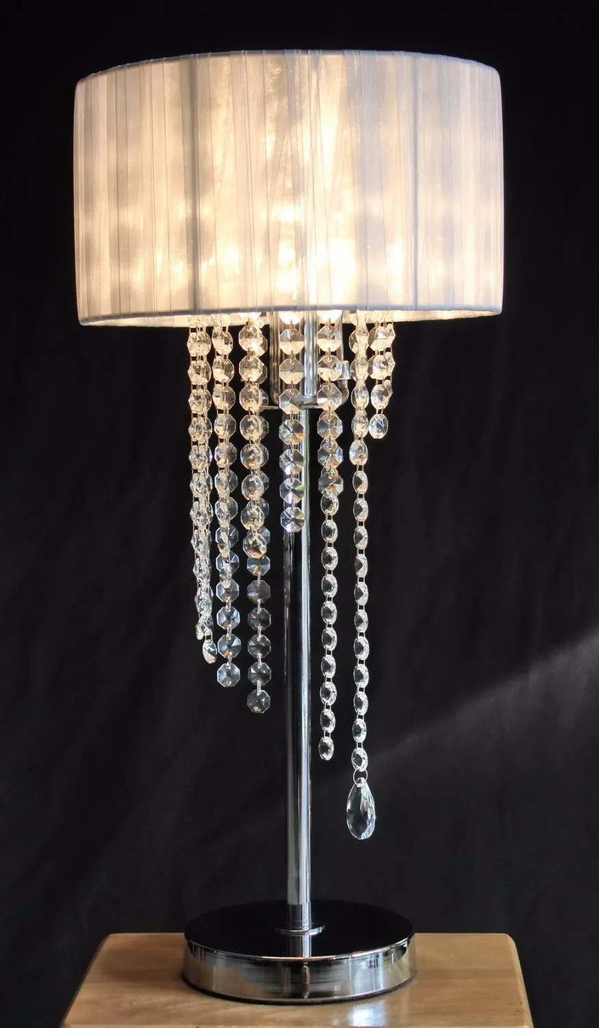 European American style glass crystal table light LED bulb optional