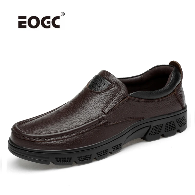 

Natural Leather Men Casual Shoes Loafers Plus Size Handmade Flats Shoes Men Outdoor Autumn Winter Men Shoes Zapatos Hombres