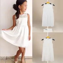 Детское платье с цветочным узором для маленьких девочек; кружевное белоснежное летнее милое платье принцессы из тюля без рукавов; Вечерние платья подружки невесты; Сарафан