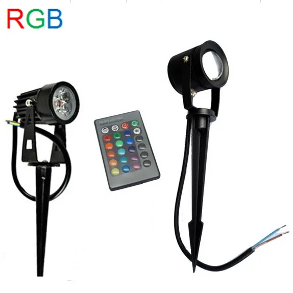 220V 12V светодиодные лампы для газонов Водонепроницаемый RGB садовый светильник с 3