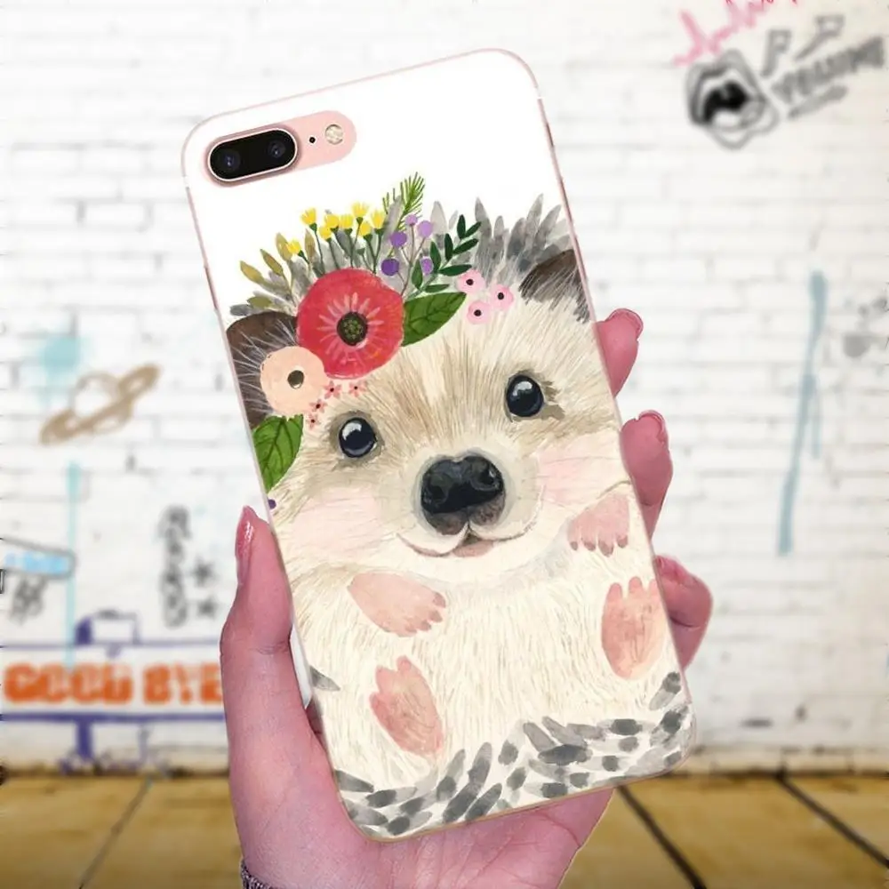 Прозрачный чехол для смартфона с мультяшным ежиком Xiaomi Redmi Note 2 3S 4 4A 4X 5 5A 6 6A Pro