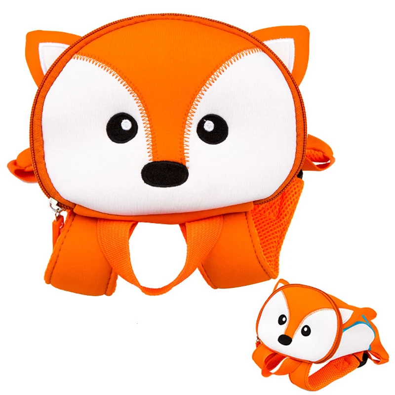 comprar 3D Animais Raposa Sacos de Escola Para Os Meninos Crianças Anti perdidos Mochilas Mochila Da Escola Dos Miúdos do jardim de Infância Pequeno Saco Mochila Infantil