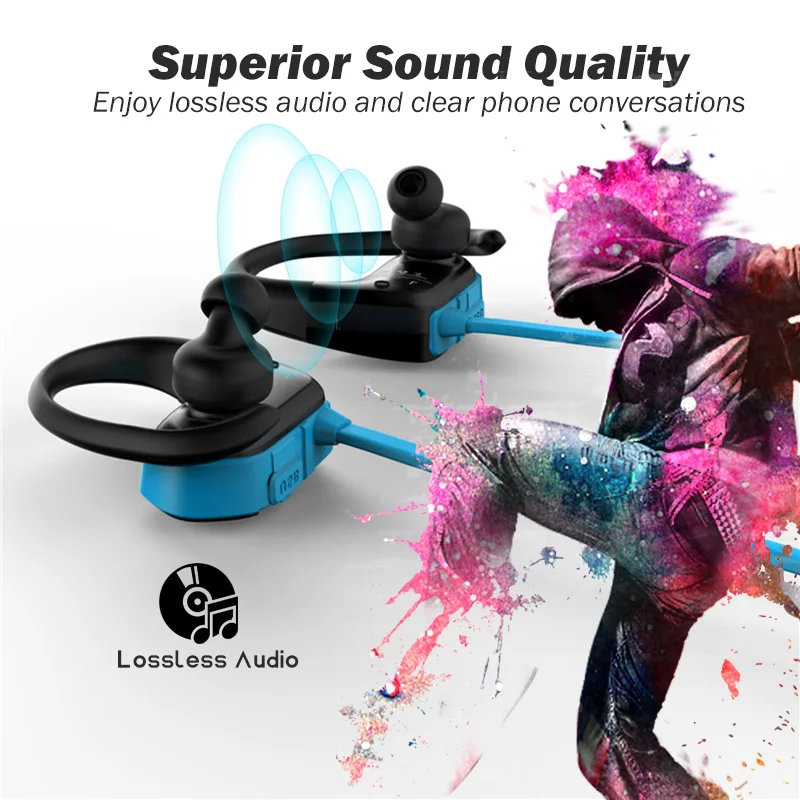 Наушники Ralyin 8 ГБ mp3 плеер bluetooth спортивные водонепроницаемые беспроводные