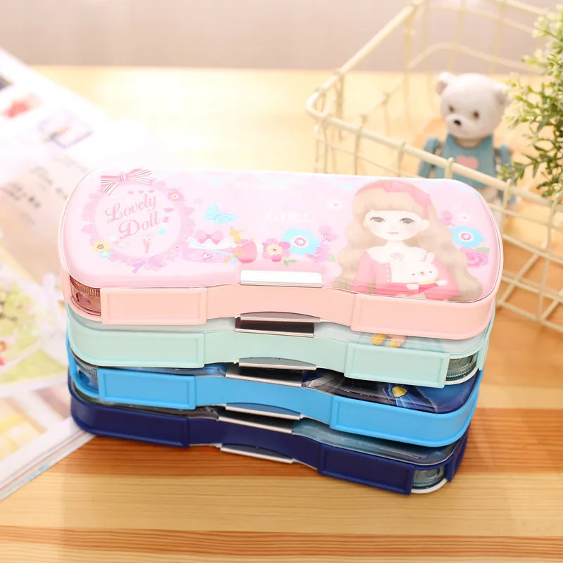 1pcs Deli pencil box pupil stationery multi function pencil case South