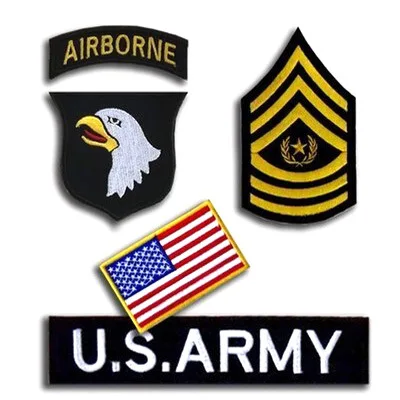

WWII US PARATROOPER 101st AIRBORNE WHITE TONG INFANTRY DIVISION ONE PIECE Shoulder Patch BADGE