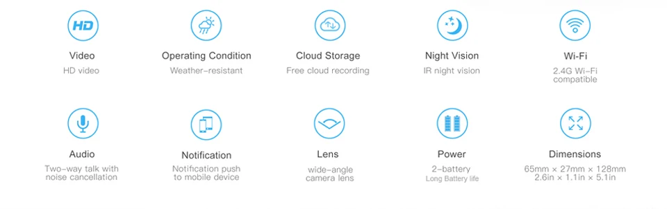 CDYCAM, новинка, HD 1080 P, Wifi, водонепроницаемый, видео дверной звонок, беспроводной, для дома, батареи, камера, двусторонняя, аудио, разговор, ночное видение, PIR, умная дверь