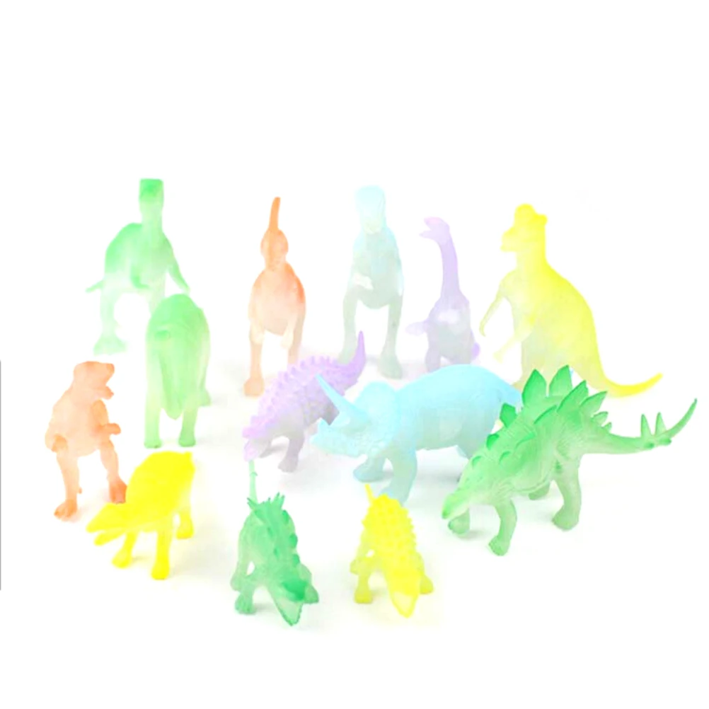 Mixed Style Mini Luminous Jurassic Noctilucent Dinosaur Toys Kids Glow In The Dark Dinosaurs Action Figures Toys