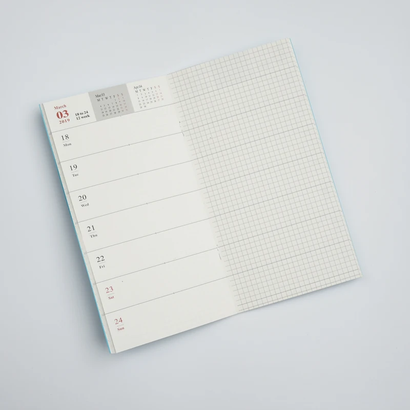 

MaoTu 2019 Weekly Planner Notebook Full Year Version with Calendar 2 PCs Set