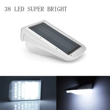 

Upgraded New Solar Powered 38leds PIR Sensor Wall Lamp Outdoor Lighting 3W Garden Light Bulb Waterproof Emergency Solar Lamps