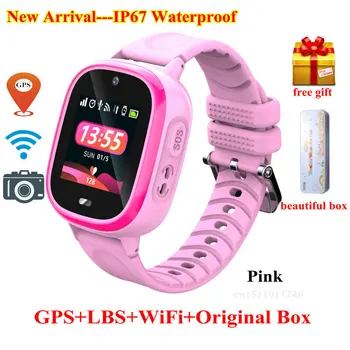

Kids Gift Smart Watch Boys girls GPS IP67 Waterproof SOS Tracker Anti-lost Camera WristWatch Baby Wifi children Location Clock