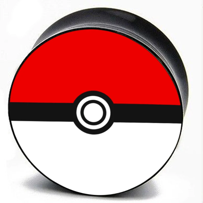 Пара акриловых наконечников для ушей Pokeball, наконечники для пирсинга, 2 шт