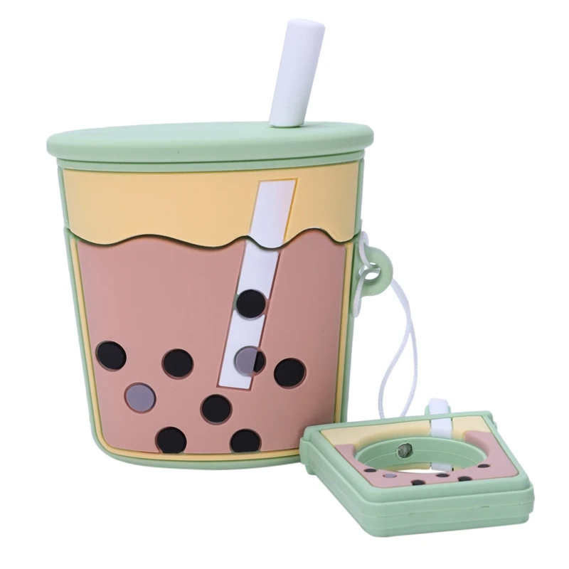

Applicable To Airpods Cute Case Milk Tea Pattern Protection Cover For Iphone 7 Wireless Bluetooth Headset For Airpods Case 2 A