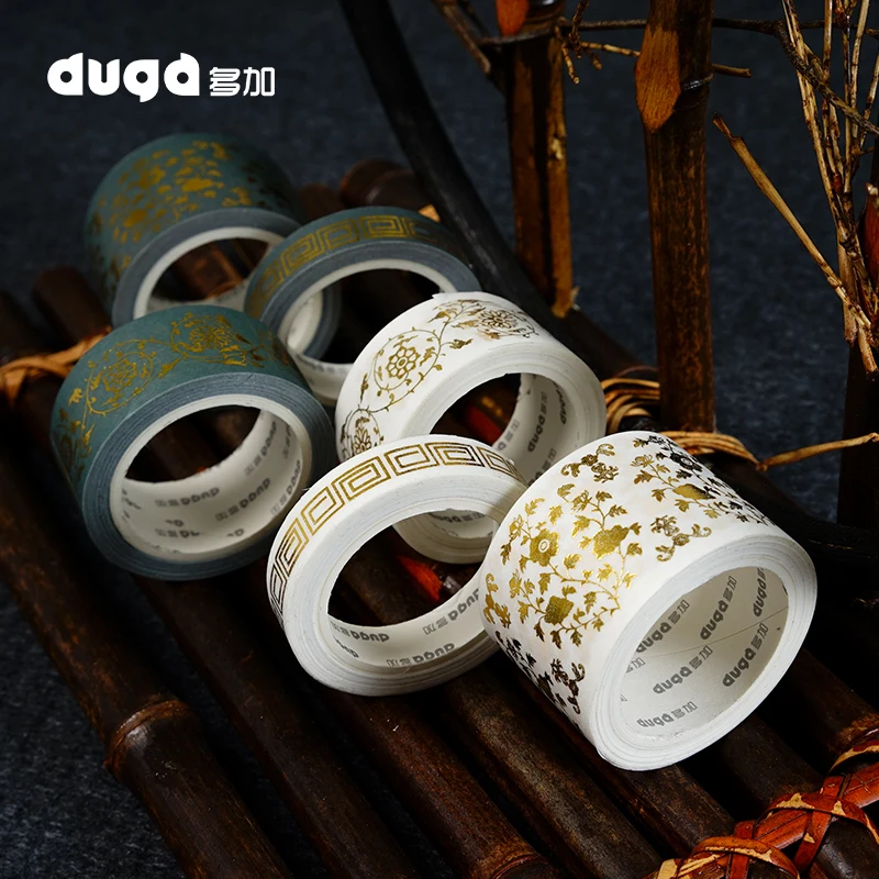 

Masking Gold Foil Foiled Washi Tape Diy Craft Glitter Paper Sticky Adhesive Tapes Stationery School Supplies label sticker