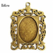 BoYuTe (30 Peças/lote) 25*18 MM Cabochon Base de Acessórios Peças de Jóias Vintage Antique Bronze Banhado A Bandeja Do Vintage pingentes