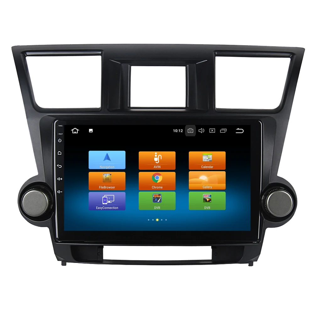 Perfect Car Radio for Toyota Highlander Kluger 2009 - 2013 Octa Core Android 9.0 Touch Screen Stereo GPS Navigation Sat Navi NO DVD 2