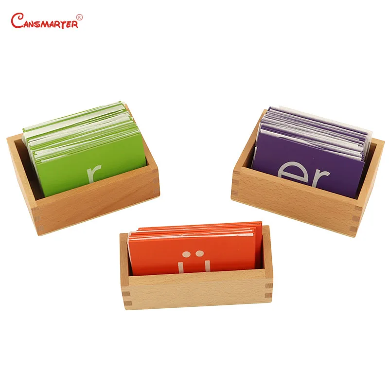 

Montessori Chinese sandpaper Language Teaching Aids Toys Learning Baby Beech Wooden Box Early Educational Box Toys Kids LA047-3