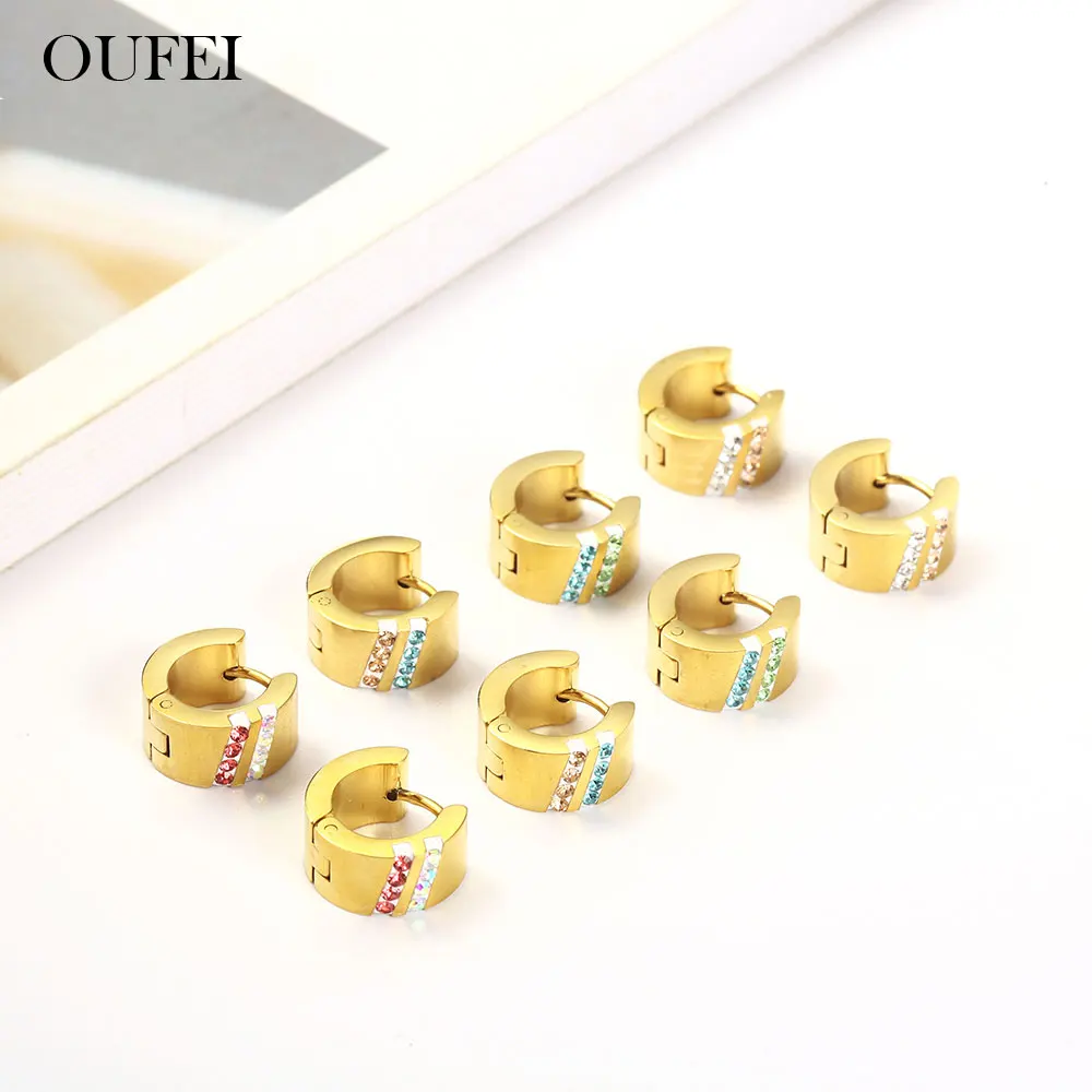 

OUFEI Korean Stream Earrings Stainless Steel Earrings For Women Jewelry Accessories Cute Earrings Fashion Jewelry