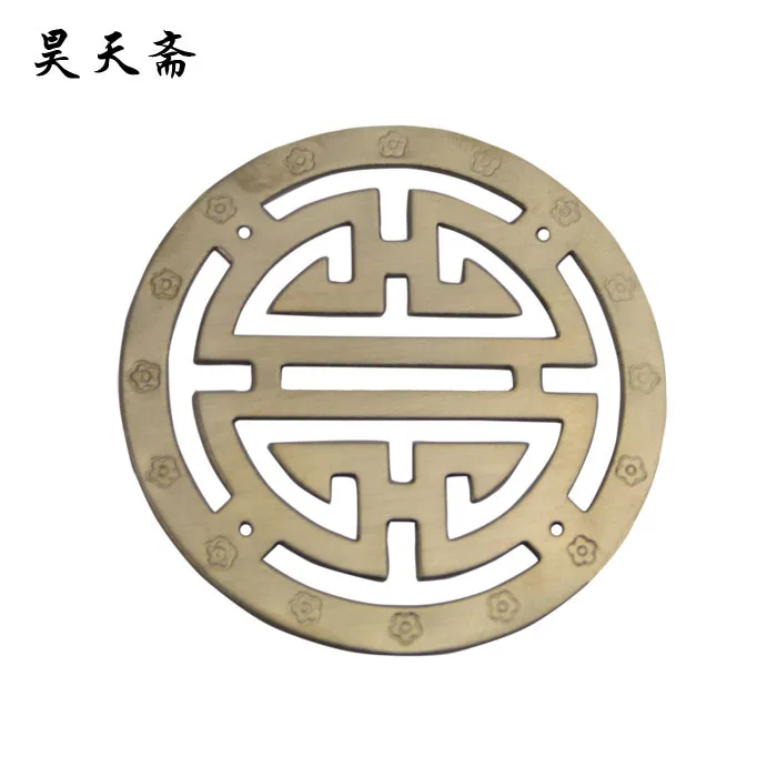 [Haotian vegetarian] Chinese antique Ming and Qing furniture, decorative sheet copper box copper fittings HTG-077 Accessories